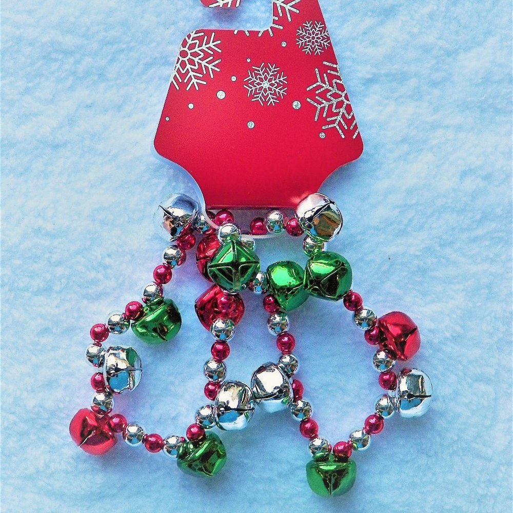 2PC Jingle Bells Bracelet Set Silver